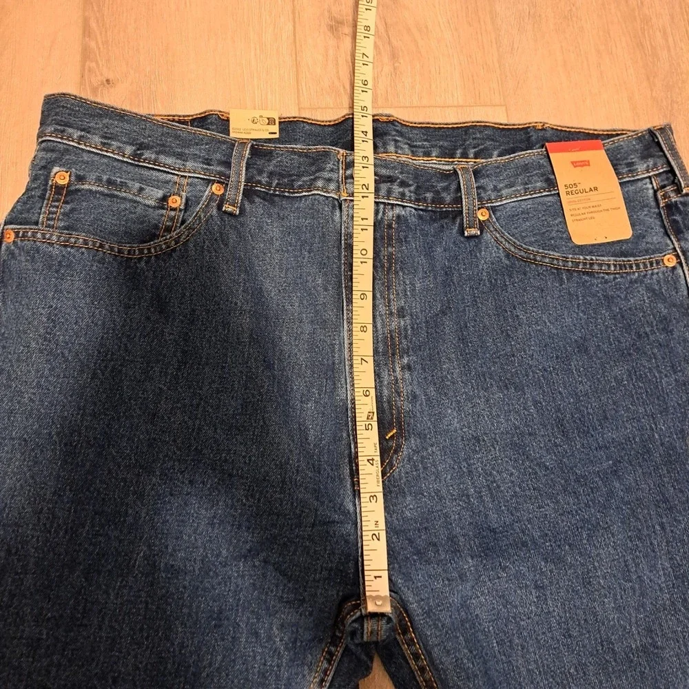 Men's‎ Levi's 505 42x30 41W Regular Fit Blue Denim Jeans Classic Straight NWT